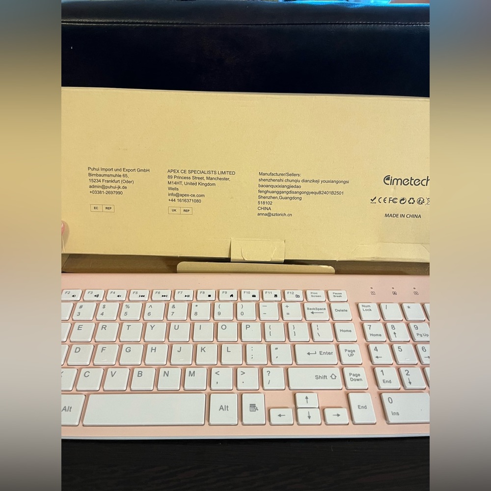 Wireless Keyboard and Mouse Set/Pink & white - Picture 5 of 5